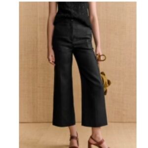 Sezane Martin Crop Trousers Black - Size 14